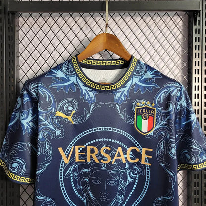 Italy Versace 2024 Blue Special Shirt